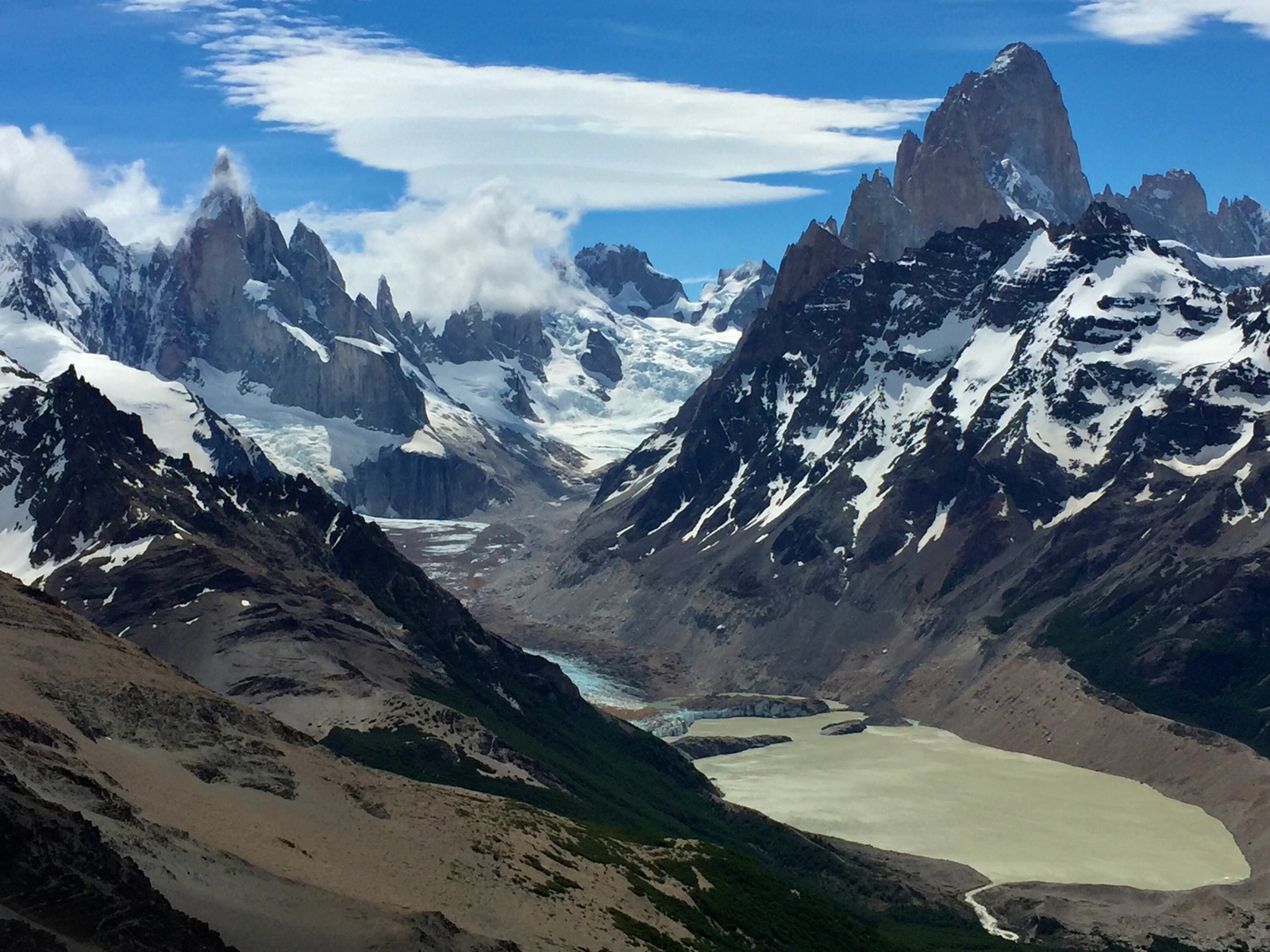 Backed by Fitzroy and Cerro Torre, Los Glaciares NP, Argentina