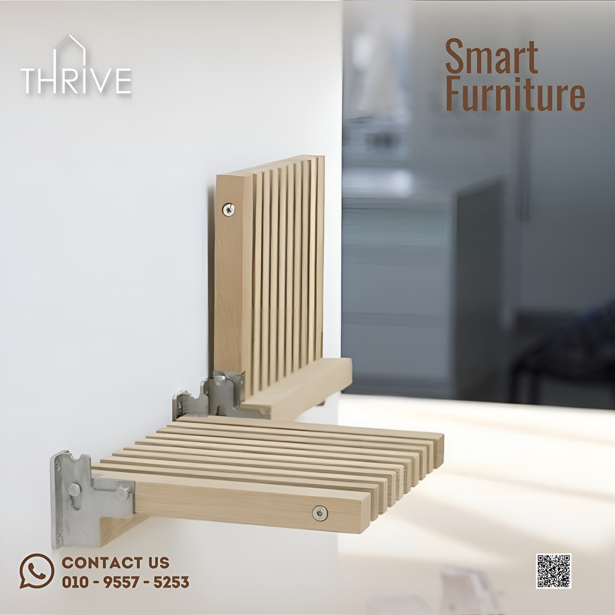 Material: Wood
<br />Dimensions:
<br />Width: 38.5 cm
<br />Depth: 31 cm
<br />Height: 9.5 cm
<br />Maximum weight recommendation: 110 Kilograms
<br />Delivery time: about 1-2 weeks
<br />Manufacturing by Thrive Smart Furniture, Egypt